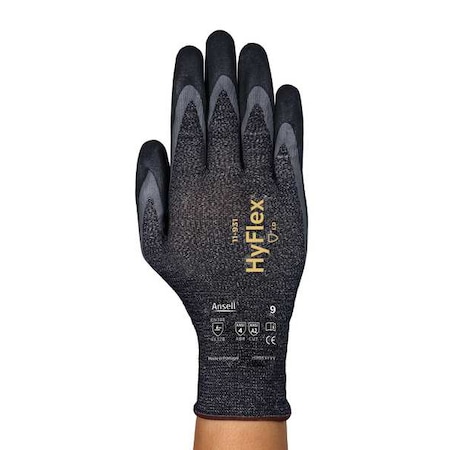 Ansell Cut-Resistant Coated Gloves, Cut Level A2 , Double Dipped , Foam Nitrile , Sandy , 8 1 PR 11-931