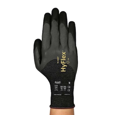 Ansell Cut Resistant Coated Gloves, Cut Level A2 , Double Dipped , Foam Nitrile , Sandy , 8 1 PR 11-937