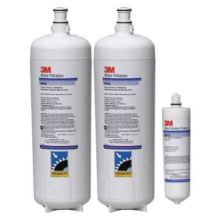 3M Quick Connect Filter, 6.7 gpm, 0.2 Micron, 2-3/4" O.D., 25 1/2 in H CARTPAK DP260