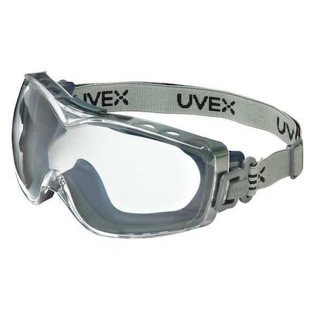 Uvex Safety Goggles, OTG, Clear Lens, HydroShield Anti-Fog, Indirect Vent, Elastomer Frame, Uvex Stealth S3970HSF