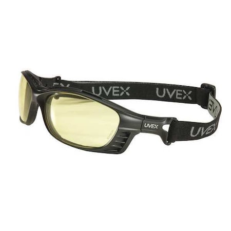 Uvex Livewire, Safety Glasses, Hydroshield Anti-Fog, Amber Lens, Black Frame, Full-Frame S2602HS