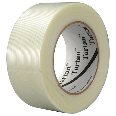 Tartan Filament Tape, Polypropylene, Clear, PK12 8934
