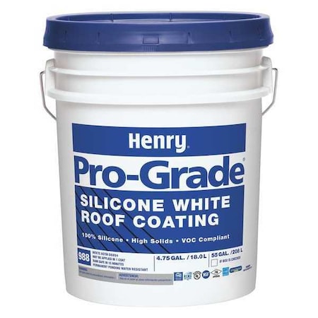 Henry Protective Roof Coating, 5 gal, Pail, Pigmented PG988WHS073