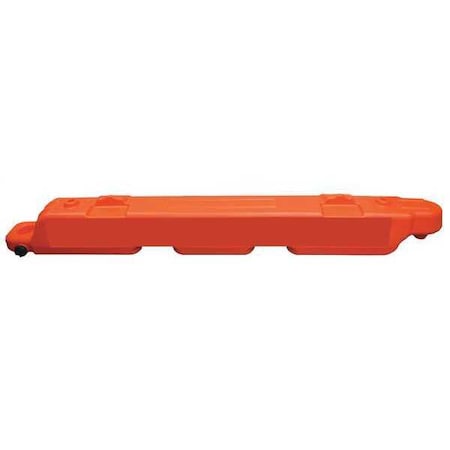 Zoro Select Airport Barricade, Plastic, 10 in Height, 96 in Length, 25 lb, Orange/White AB96-O