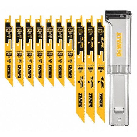Dewalt 10PC. BREAKAWAY(TM) RECIPROCATING SAW BLADE SET W/CASE DWABK410SETCS