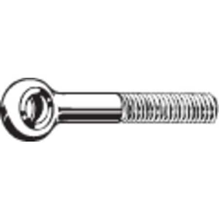 Zoro Select Eye Bolt Without Shoulder, M8-1.25, 22 mm Shank, 8 mm ID, Steel, Plain, 25 PK M16180.080.0090