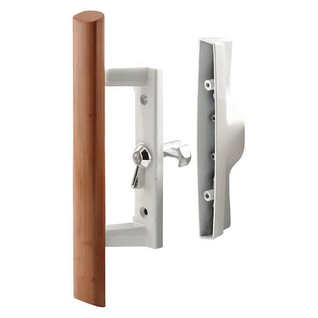 Primeline Tools Patio Door Internal Style door Handle, White, 3-1/2 in. Hole Centers (Single Pack) C 1194