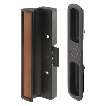 Primeline Tools Aluminum and Diecast Clamp Style Sliding Door Handle, Black (Single Pack) C 1201