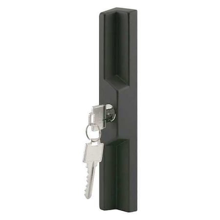 Primeline Tools Diecast, Black, Outside Patio Door Pull with Key (Single Pack) C 1041