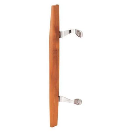 Primeline Tools Sliding Glass Door Pull, Wood Handle, Diecast Construction, Chrome (Single Pack) MP1069