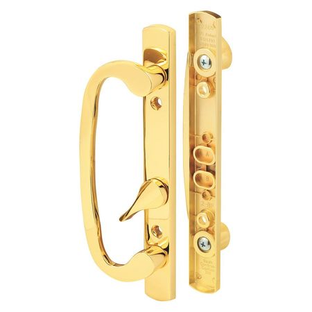 PRIMELINE TOOLS Patio Door Handle Set, Polished Brass C 1283