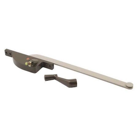Primeline Tools Steel Casement Operator, 9 in. Arm, Teardrop Housing, Bronze, Left (Single Pack) H 4285