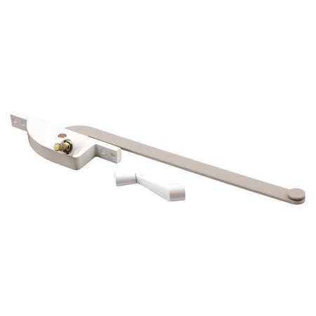 Primeline Tools Steel Casement Operator, 9 in. Arm, Teardrop Housing, White, Left Hand (Single Pack) H 4294