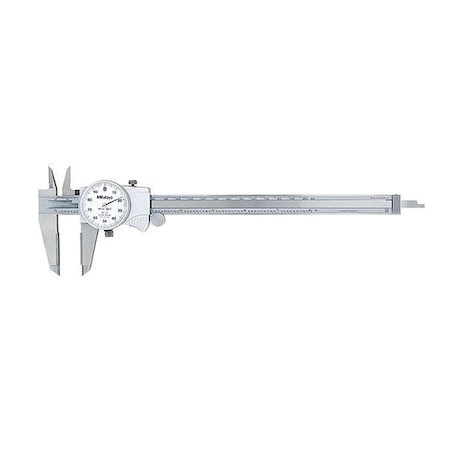 Mitutoyo Dial Caliper, White, 0-8" Caliper Range 505-737