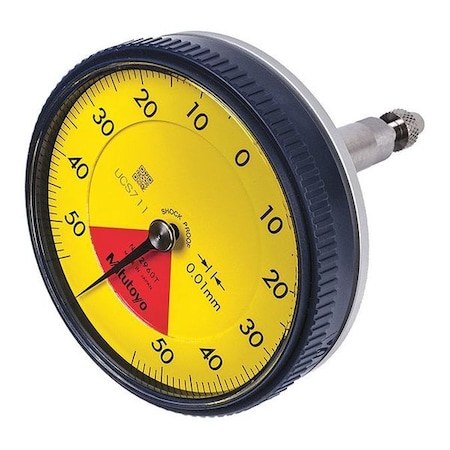 Mitutoyo Dial Indicator, 0 to 0.1mm Range, White 2960A