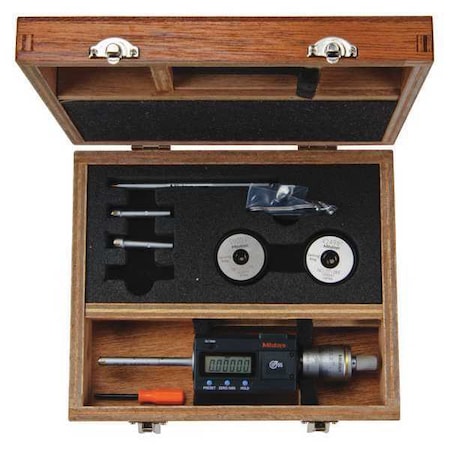 Mitutoyo Digital Outside Micrometer Set, Ratchet 468-976