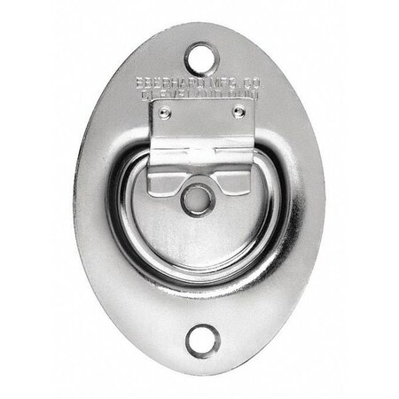 Eberhard Recessed tie down with two mounting holes, zinc plated. Max load 1,000 lbs.