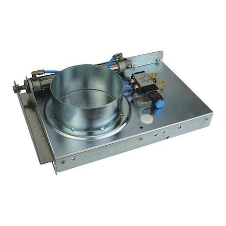 American Blower Supply Blast Gate, Galvanized Steel, 8 15/16 in W, 15 21/64 in L BGASPN06