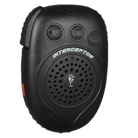 Earphone Connection Interceptor Speaker Microphone, Black Interceptor 00