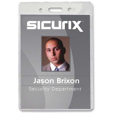 Sicurix ID Badge Holder, Vertical, PK50 BAU 67825