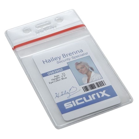 Zoro Select ID Badge Holder, Vertical, PK50 54HP87