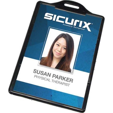 Sicurix ID Badge Holder, Vertical, PK100 BAU 68320