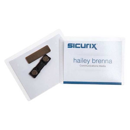 Sicurix ID Badge Holder Kit, Color Clear, PK20 BAU 67665