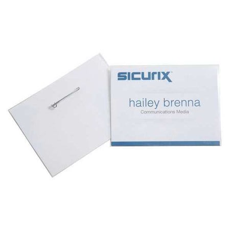 Sicurix ID Badge Holder Kit, Color Clear, PK100 BAU 67670