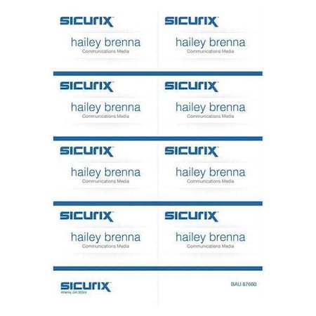 Sicurix Replacement Badge, Color White, PK280 BAU 67660