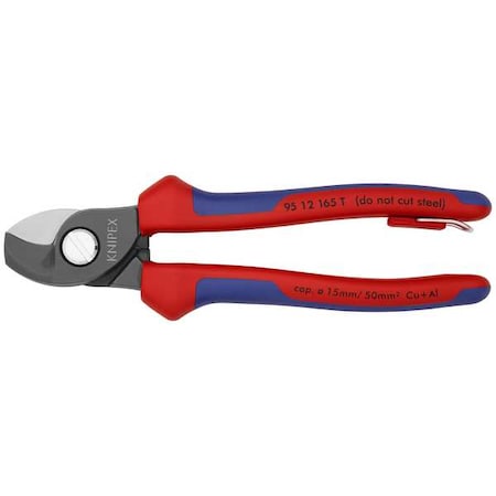 KNIPEX 6-1/4" Cable Shears, Shear Cut 95 12 165 T BKA