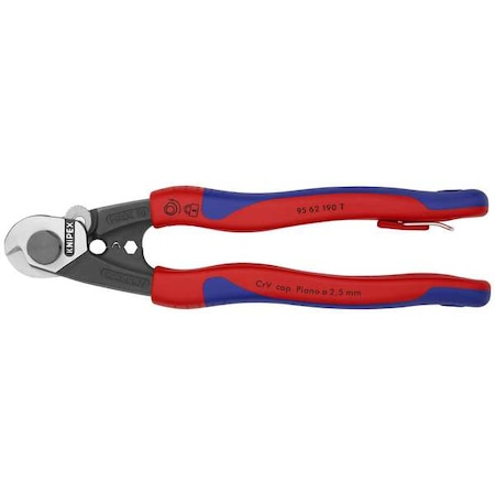 KNIPEX 7-1/2" Wire Cutter, Center Cut 95 62 190 T BKA