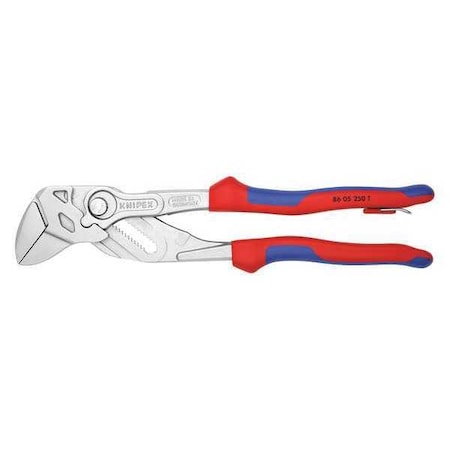 KNIPEX 10 in V-Jaw Plier Wrench Smooth, Bi-Material Grip 86 05 250 T BKA