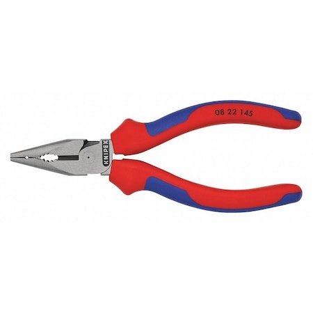 Knipex 6 in Needle Nose Plier, Side Cutter Ergonomic Handle 08 22 145 SBA