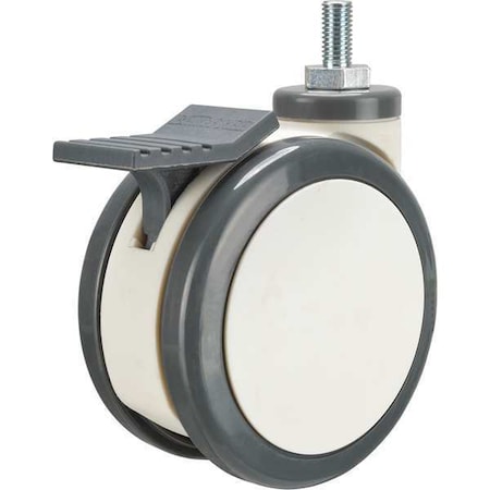 Zoro Select Stem Caster, Light-Duty, 4-3/4" Overall H P18S-N100K-ST8-WB-001