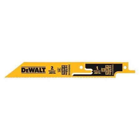 Dewalt Breakaway Recip Blade, 6", 14/18TPI, PK25 DWABK461418B25