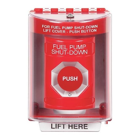 Safety Technology International Fuel Pump Shutdown Push Button, Red SS2071PS-EN