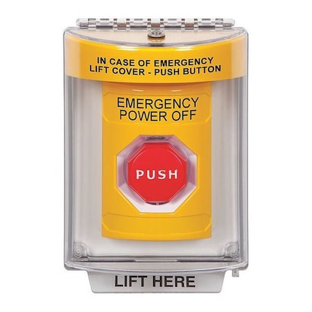 Safety Technology International Emergency Power Off Push Button, 2-7/8" D SS2245PO-EN