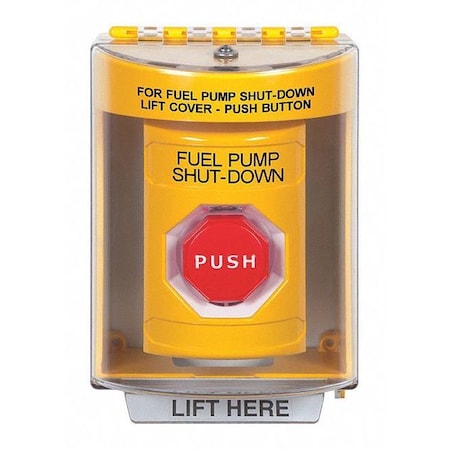 Safety Technology International Fuel Pump Shutdown Push Button, 2-7/8" D SS2275PS-EN