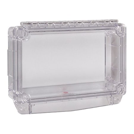 Safety Technology International Universal Stopper Cover, Polycarbonate, Surface Mount, 8 1/4 in W x 4 3/4 in H x 2 in D, Clear STI-7700