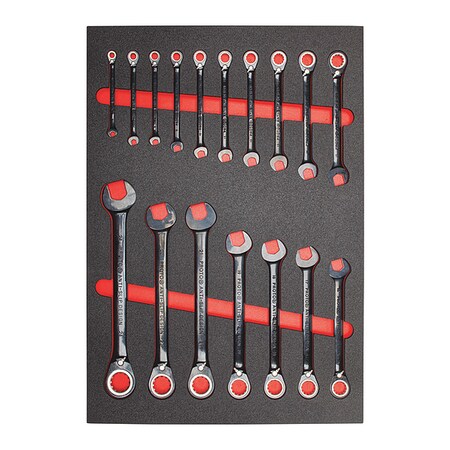 Proto Ratcheting Wrench Set, 12 pt., 22 pcs. JSCVM-22SK