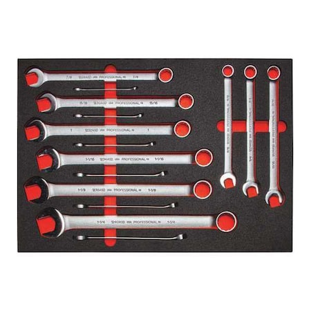 Proto Combination Wrench Set, Antislip, 15 pcs. J1200FASDK