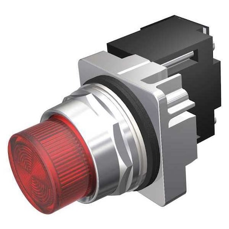 Siemens Pilot Light Complete, 120VAC, Red, Round 52PL4G2P