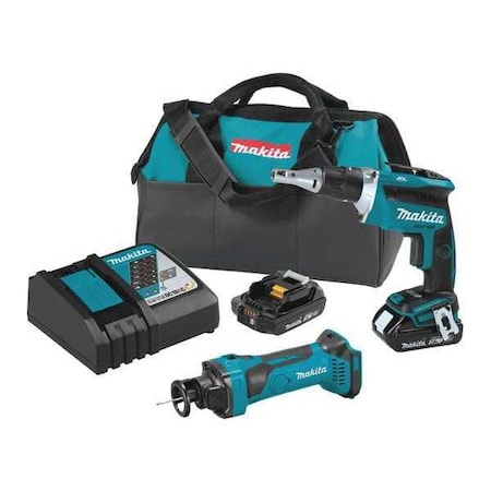 Makita 18V LXT Compact 2-Pc. Combo Kit (2.0Ah) XT255R