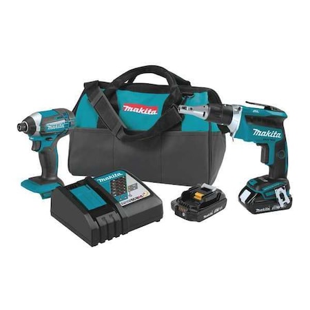 Makita XT262R 18V LXT Lithium-Ion Compact Cordless 2-pc. Combo Kit (2.0Ah)