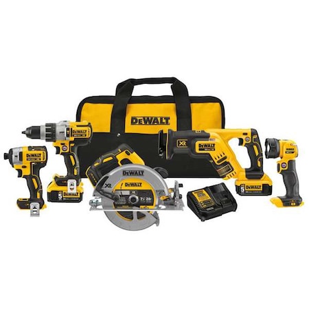 Dewalt 20V 5-tool Cordless Combo Kit DCK594P2