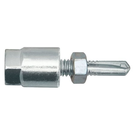 Dewalt Hangermate Vertical Rod Hanger, Steel, 1/4 in Size, 1-3/4" L, Steel Zinc Plated, 25 PK PFM223110N