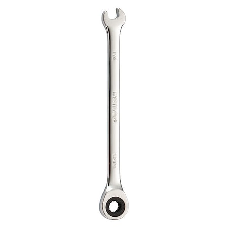 Westward Ratcheting Wrench, Combination, SAE, 1/4" 54PN21