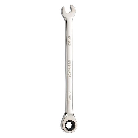 Westward Ratcheting Wrench, Combination, SAE, 9/32" 54PN22