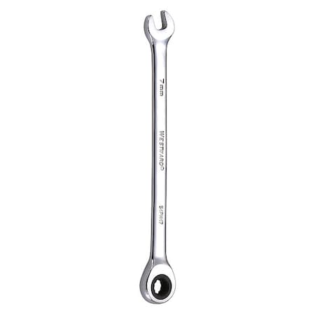 Westward Ratcheting Wrench, Combination, Metric, 7m 54PN47