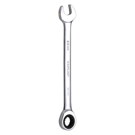 Westward Ratcheting Wrench, Combination, 12 pt.20m 54PN60
